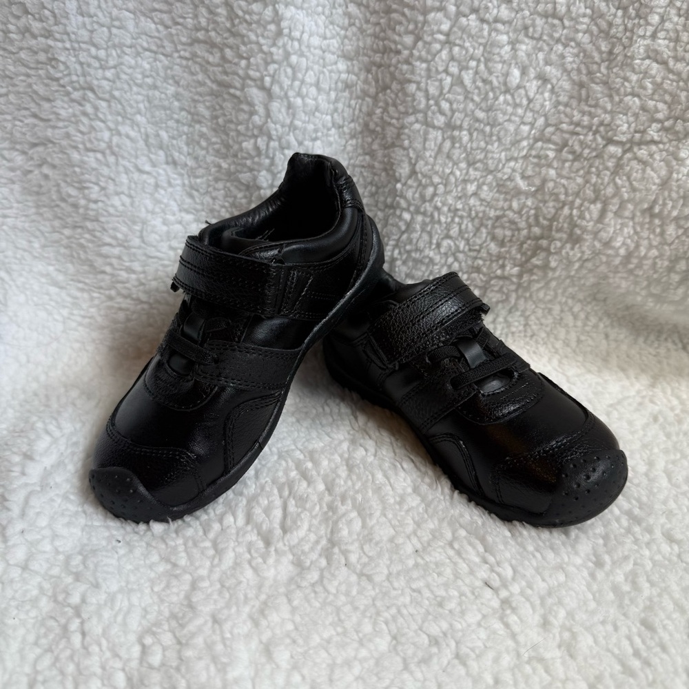 Pediped Channing Black Leather Boys Shoes, Size 27